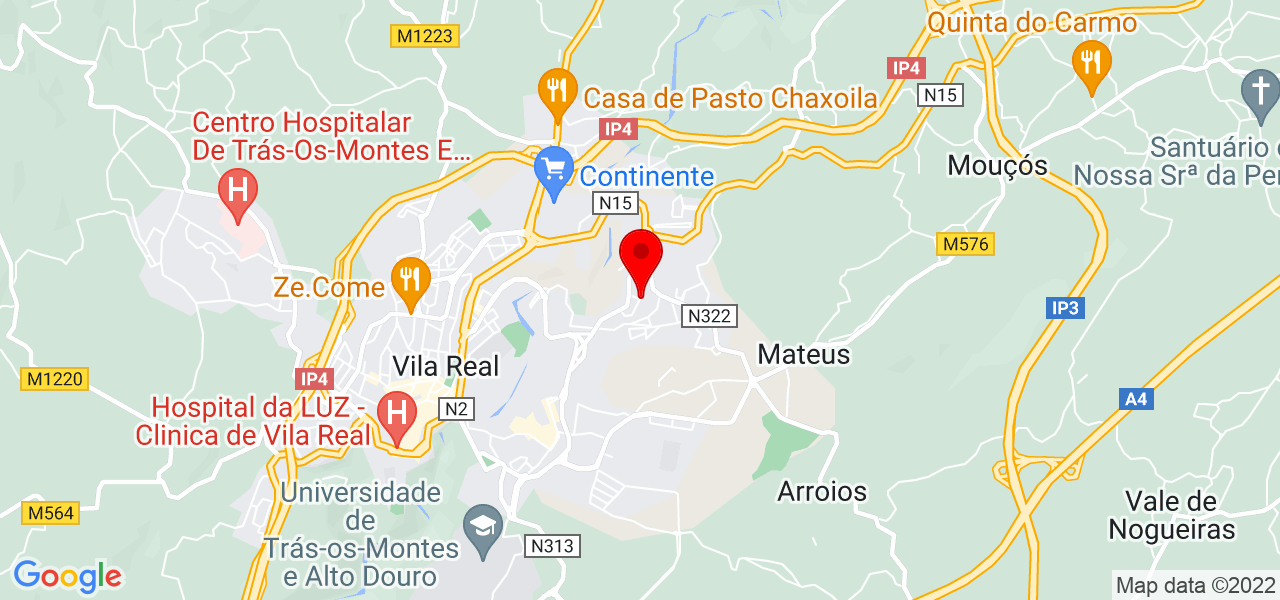 Claudete  alves aguillera - Vila Real - Vila Real - Mapa