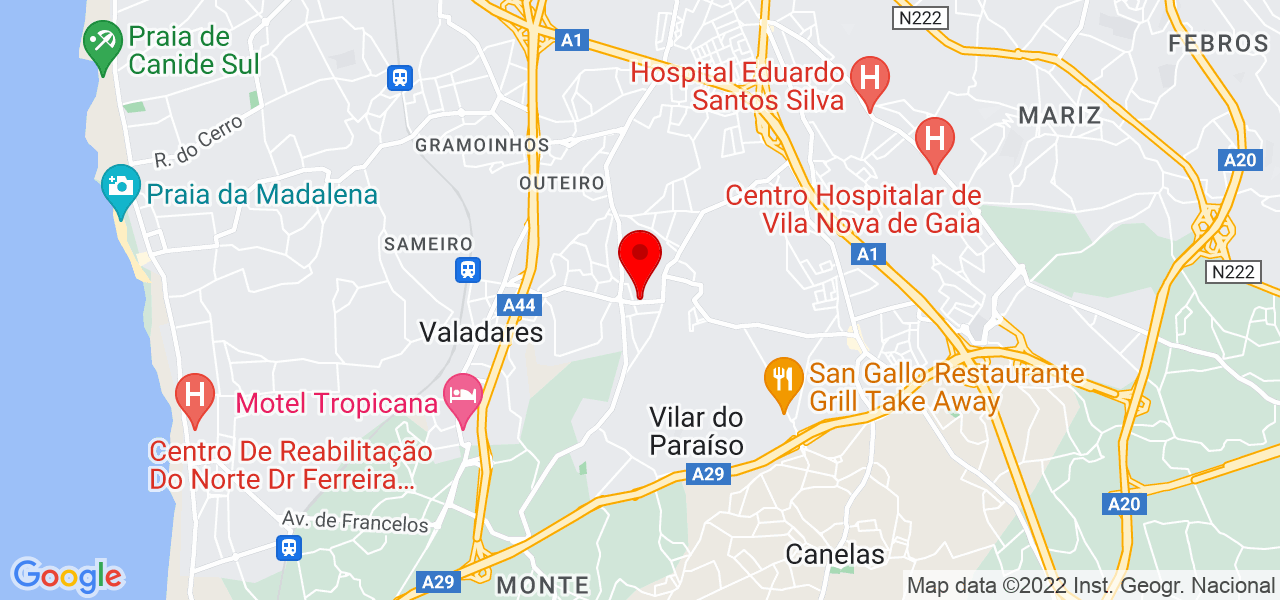 Andreia Teixeira - Porto - Vila Nova de Gaia - Mapa
