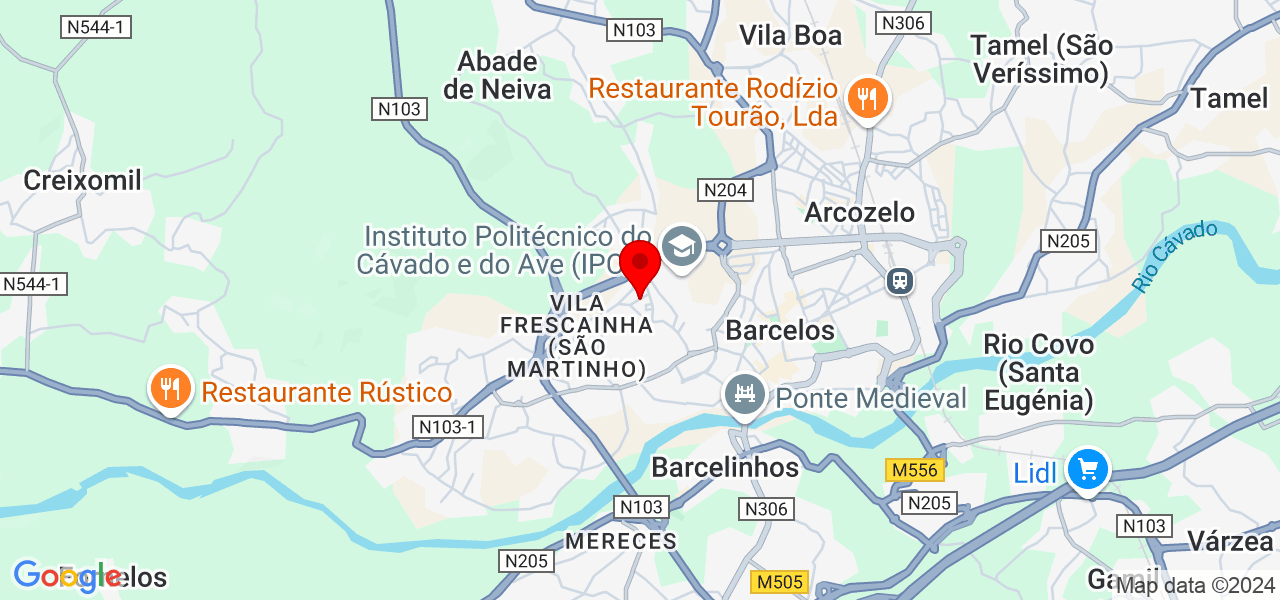 Laércio Augusto Nsumbo - Braga - Barcelos - Map