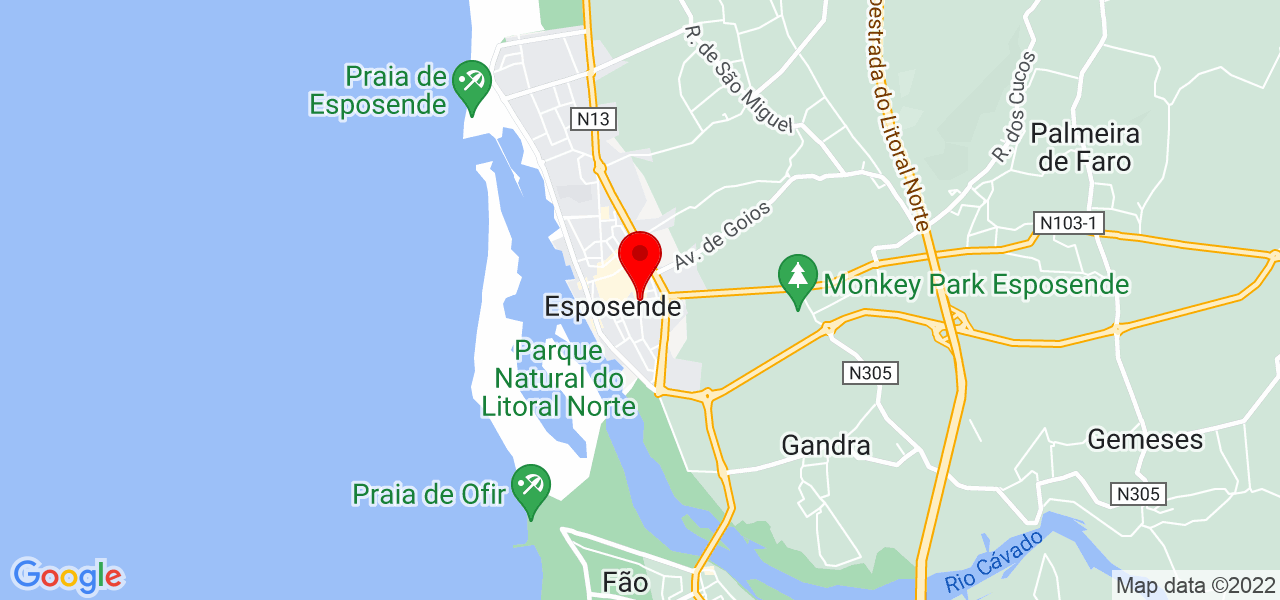 Joana Brand&atilde;o Antunes - Braga - Esposende - Mapa