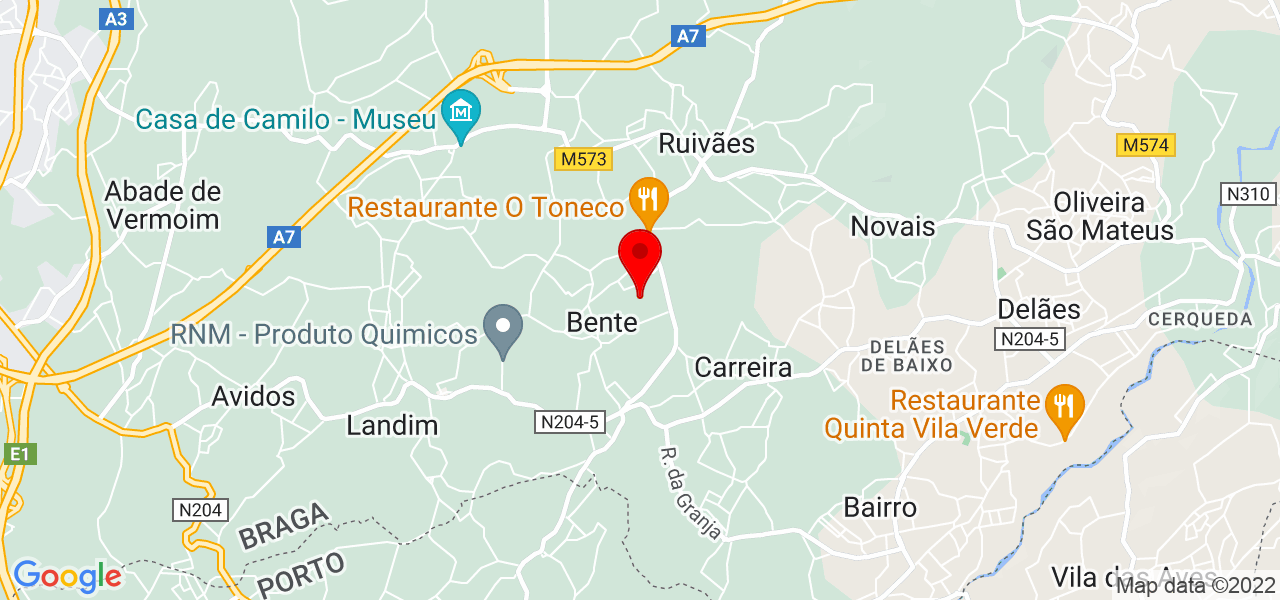 Pimenta Condom&iacute;nios - Braga - Vila Nova de Famalicão - Mapa