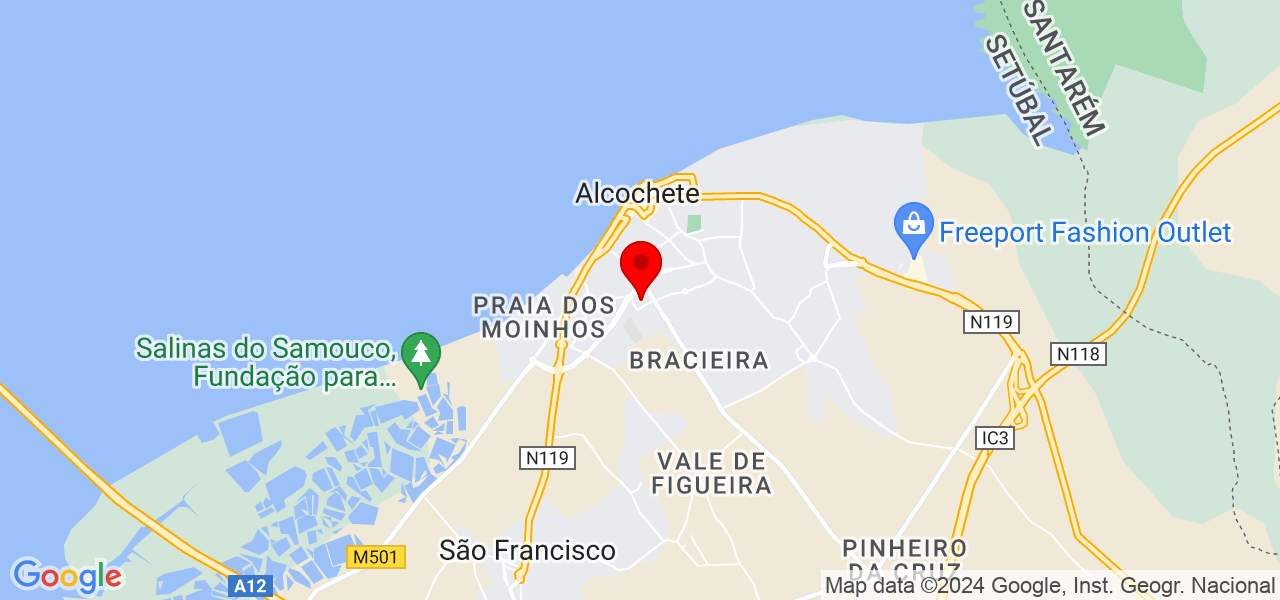 Joshua correia - Setúbal - Alcochete - Mapa