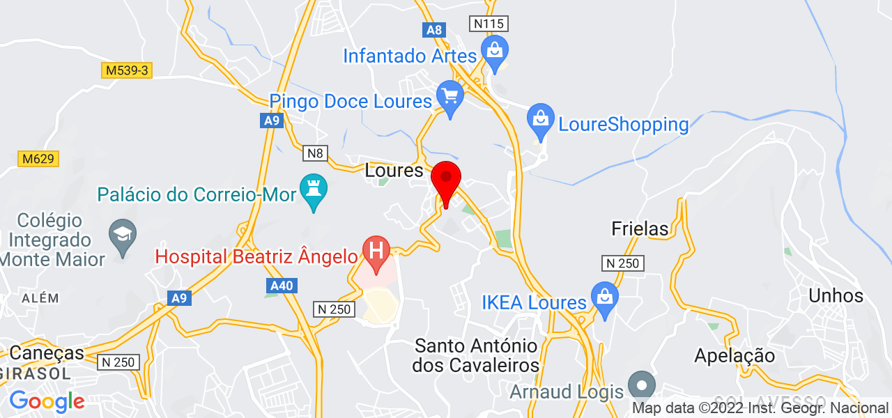LM Cortinas de vidro - Lisboa - Loures - Mapa