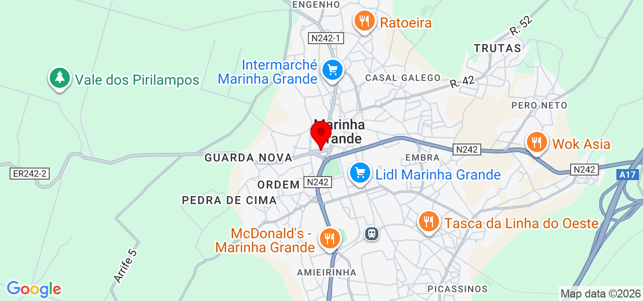 Vanessa Santo - Leiria - Marinha Grande - Mapa