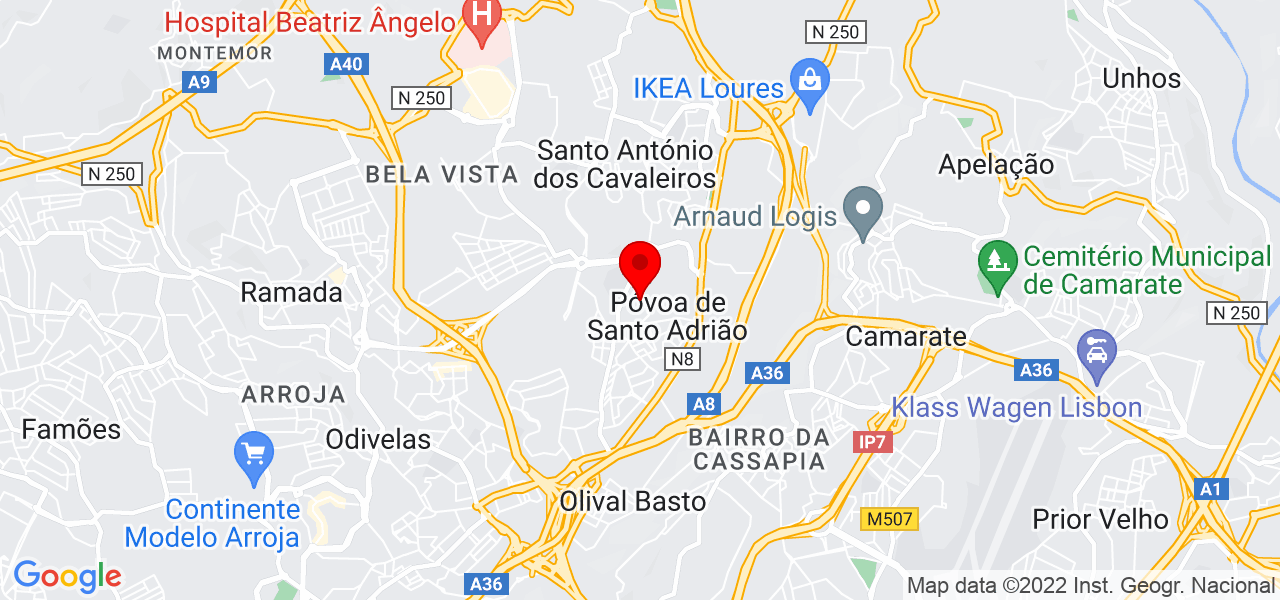 Regina Capelas - Lisboa - Odivelas - Carte