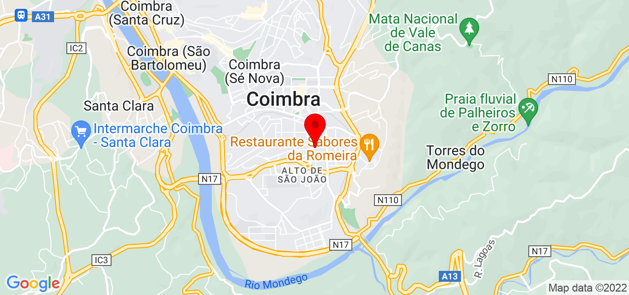 Fl&aacute;via Viera Sim&otilde;es Batista - Coimbra - Coimbra - Mapa