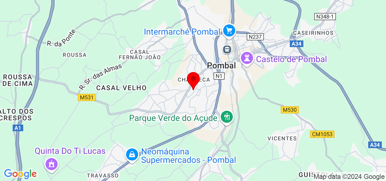 Adelio de Souza - Leiria - Pombal - Map