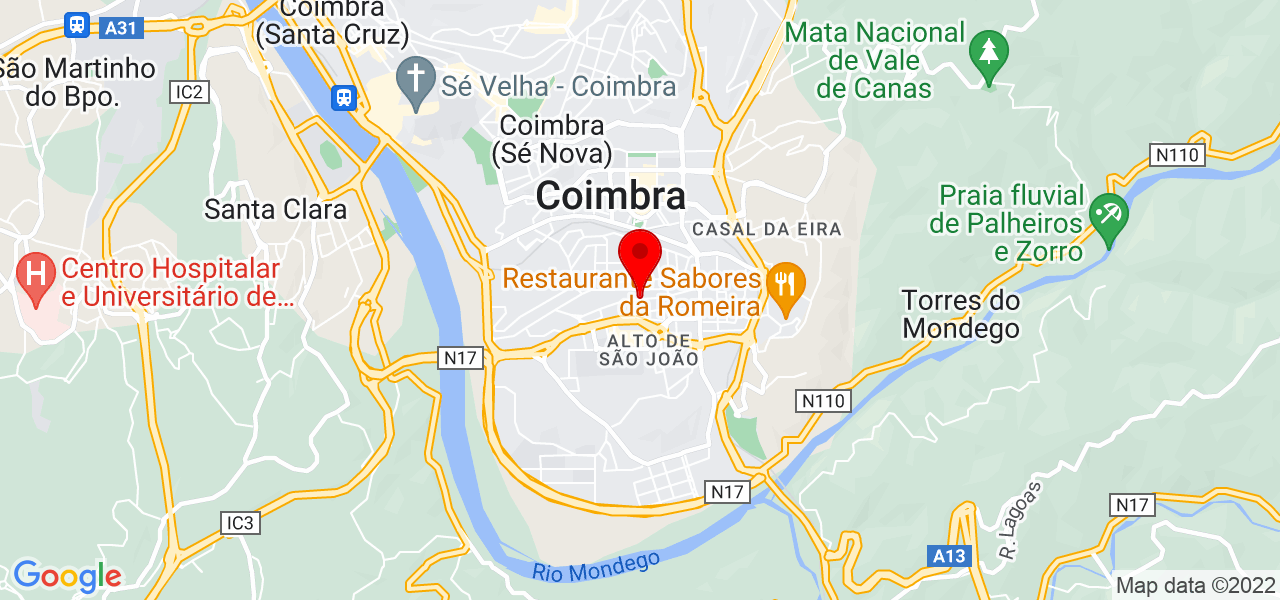 Andr&eacute; Lopes - Coimbra - Coimbra - Mapa