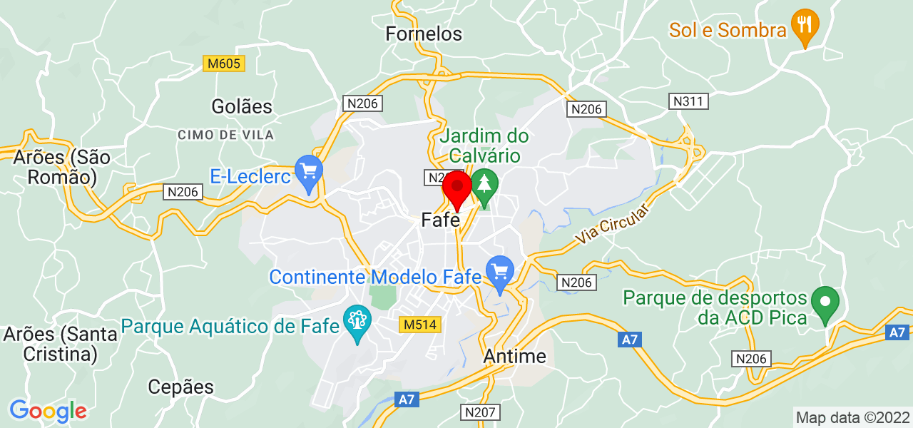 Tiago - Braga - Fafe - Mapa