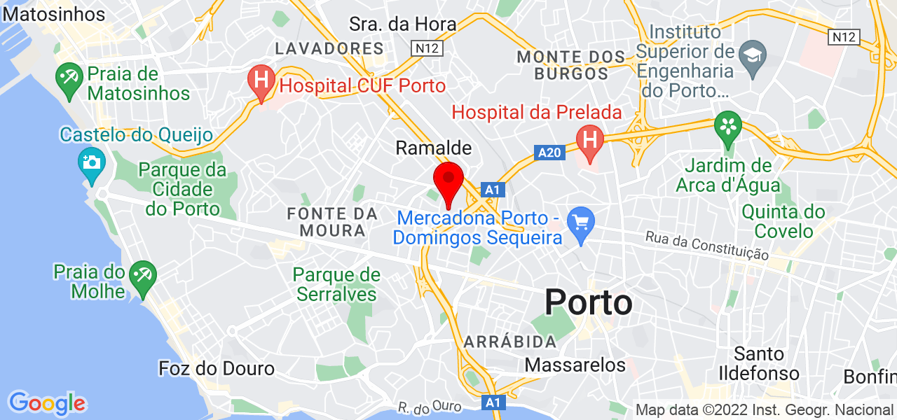 Cl&iacute;nica Jos&eacute; Fontes - Porto - Porto - Mapa