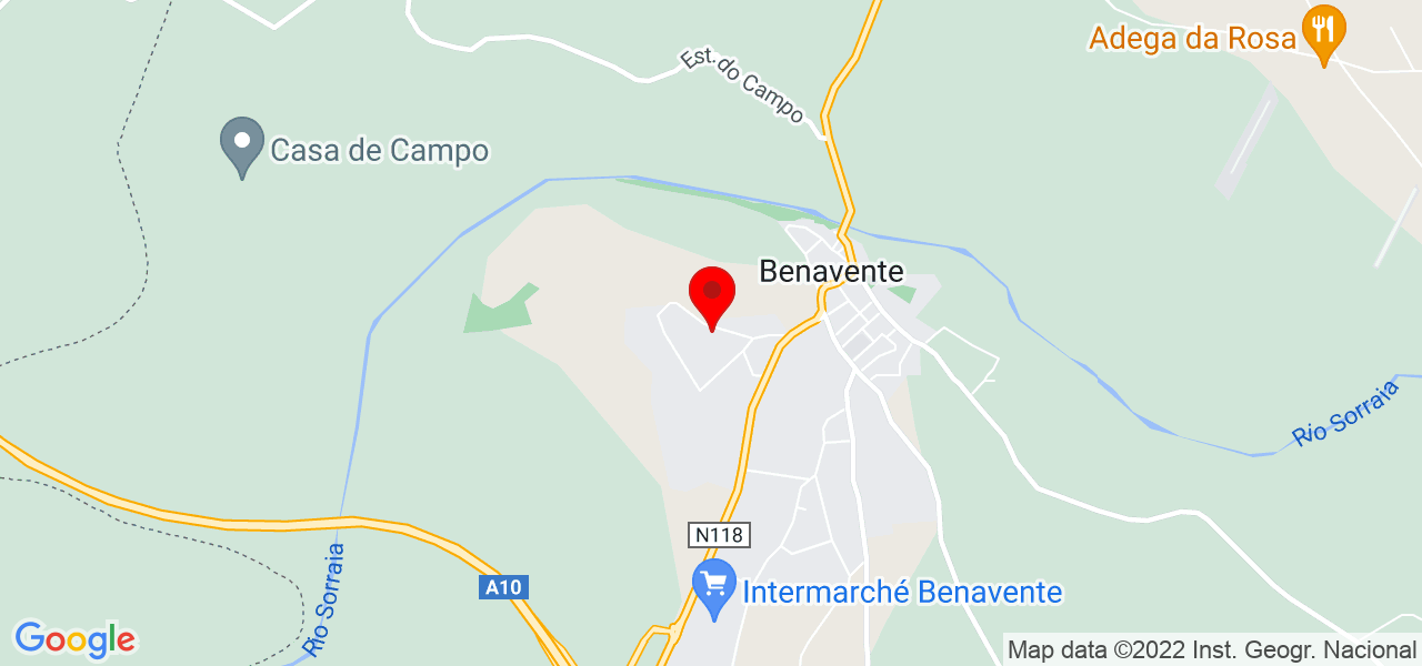 Gabriela - Santarém - Benavente - Mapa