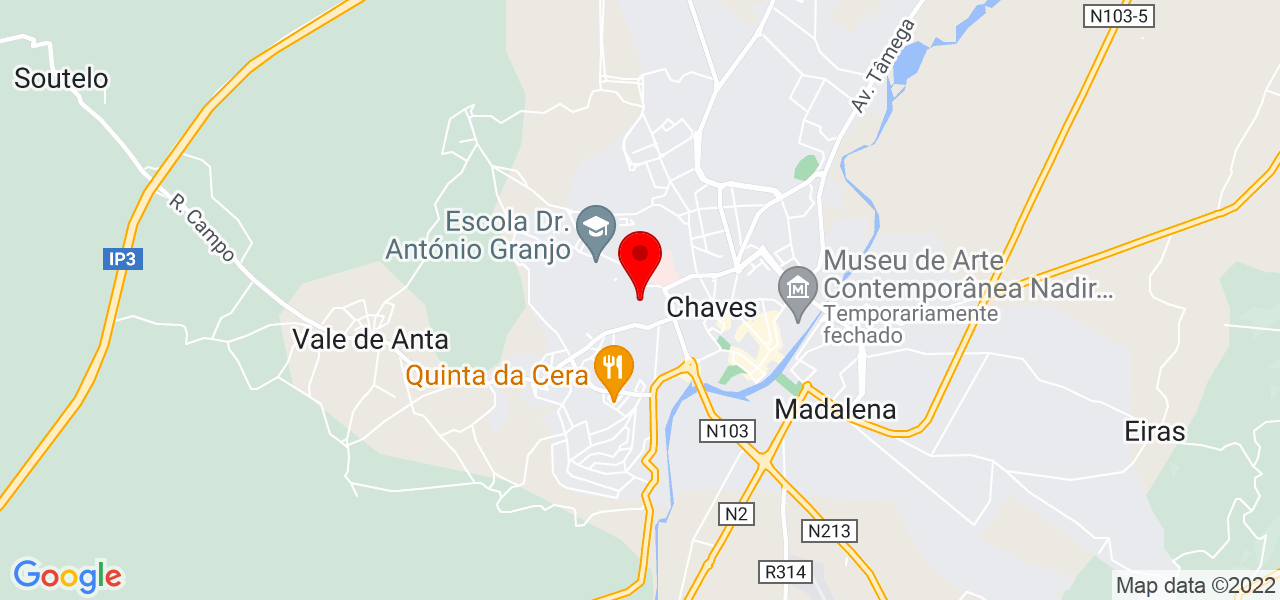 Frederico Carneiro - Vila Real - Chaves - Mapa