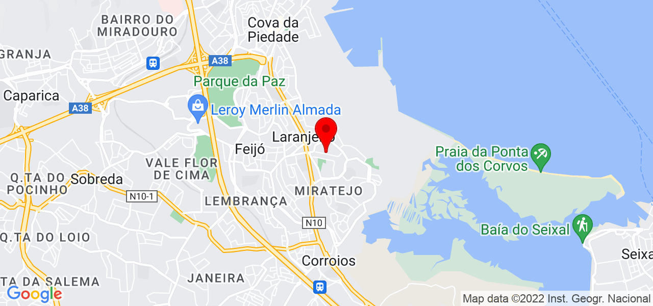 Cortesia Imperd&iacute;vel - Setúbal - Almada - Mapa