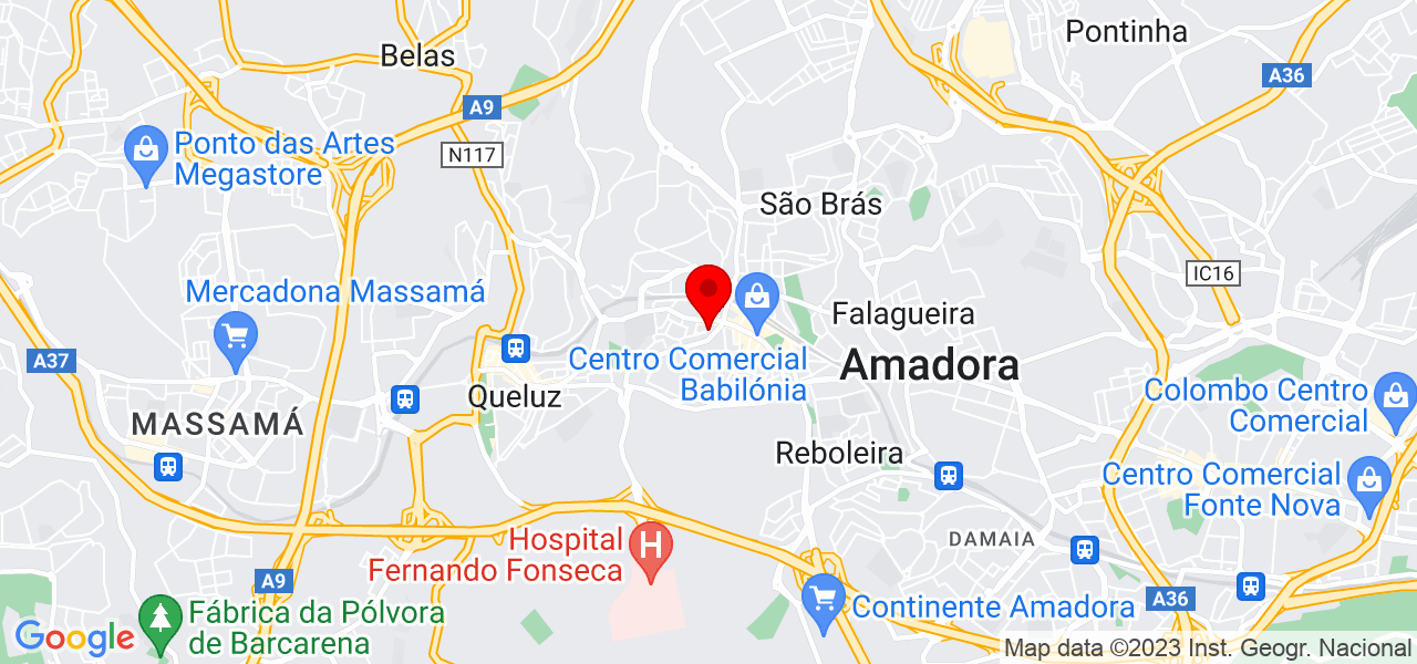 Bruna Estef&acirc;nia - Lisboa - Amadora - Mapa