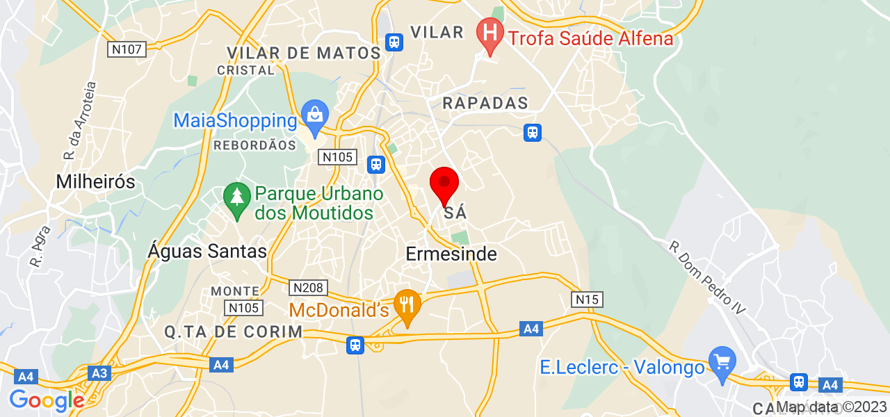 Dr. dos Canos - Porto - Valongo - Mapa