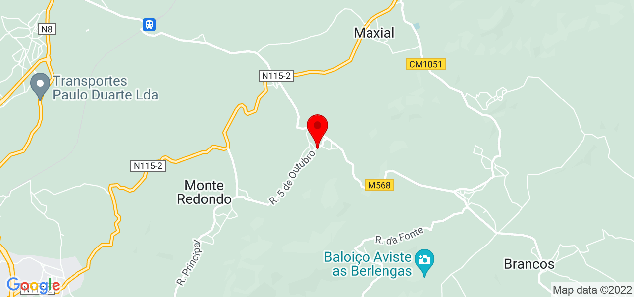 Miza Cruz - Lisboa - Torres Vedras - Map