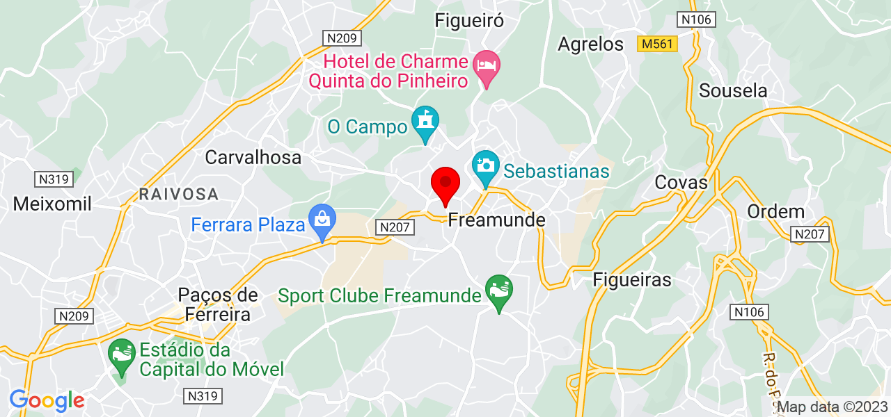 Oak Craft Furniture - Porto - Paços de Ferreira - Mapa