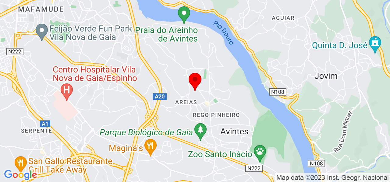 B&oacute;ris Gon&ccedil;alves - Porto - Vila Nova de Gaia - Mapa