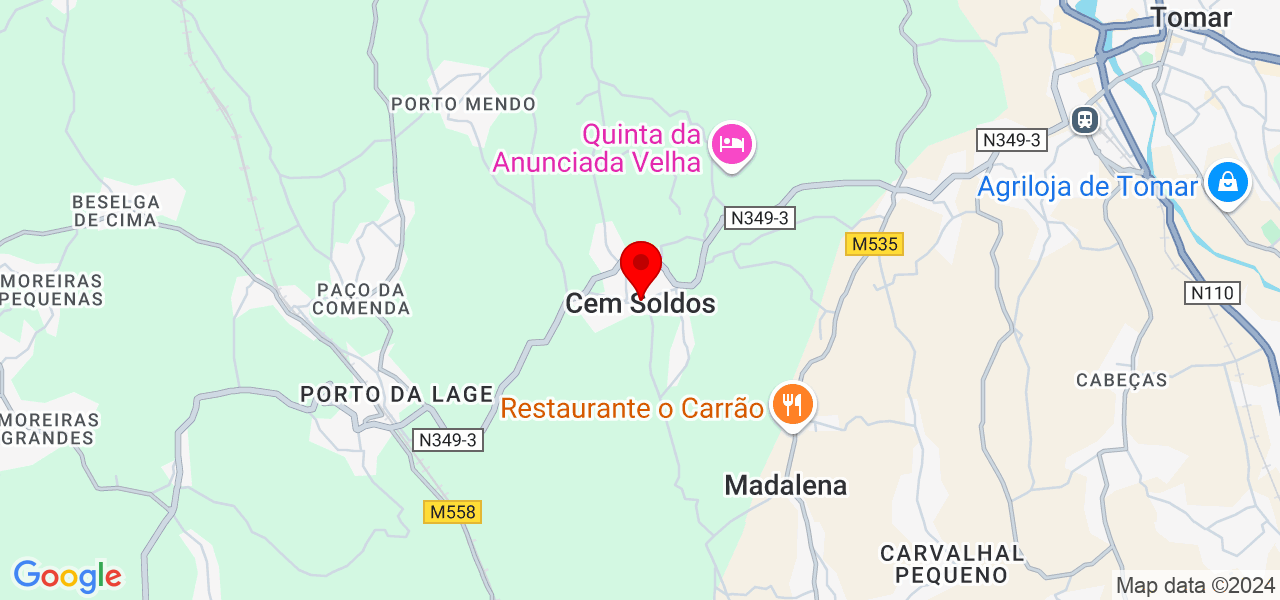 Maria Maia - Santarém - Tomar - Mapa