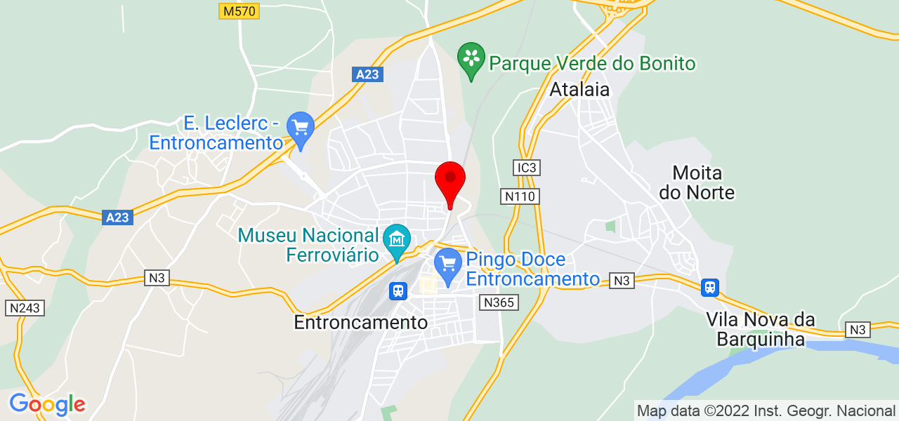 M&oacute;nica Roque - Santarém - Entroncamento - Mapa