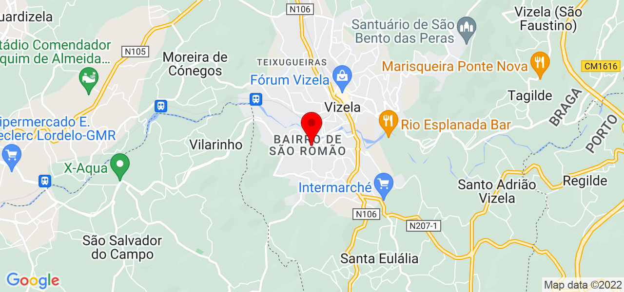 Gerardo Cunha - Braga - Vizela - Mapa