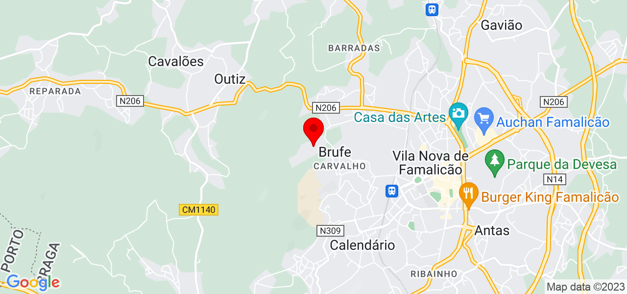 In&ecirc;s Pereira - Braga - Vila Nova de Famalicão - Mapa
