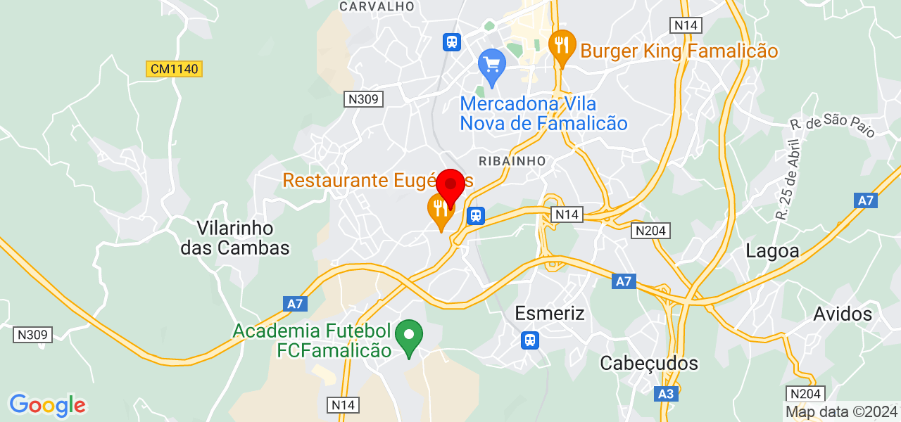 Explico-te L&iacute;nguas - Braga - Vila Nova de Famalicão - Mapa