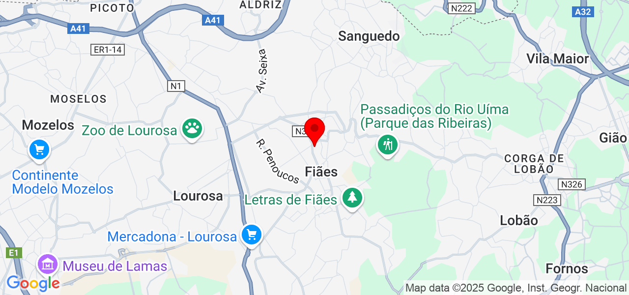Elisabete Fonseca - Aveiro - Santa Maria da Feira - Mapa