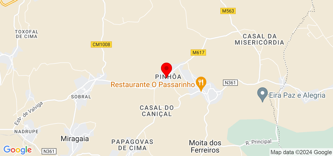 Projetos e Carpintaria - Lisboa - Lourinhã - Mapa