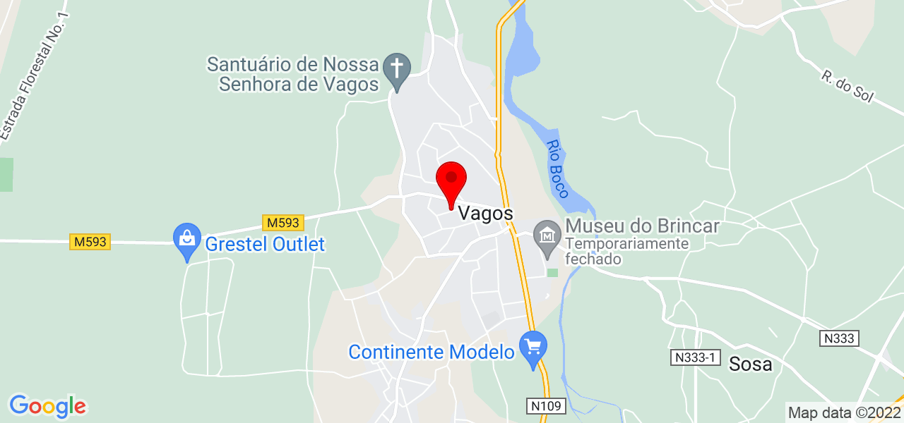 Vagotecto - Estruturas Met&aacute;licas, Lda - Aveiro - Vagos - Mapa