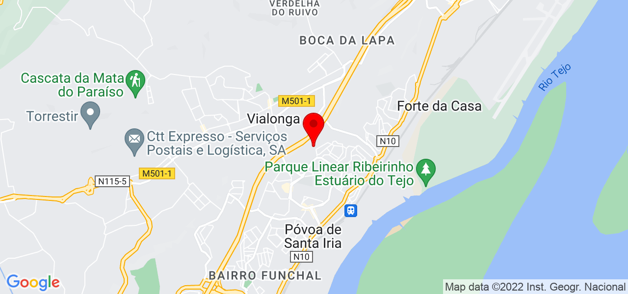 Sr Natal - Lisboa - Vila Franca de Xira - Mapa