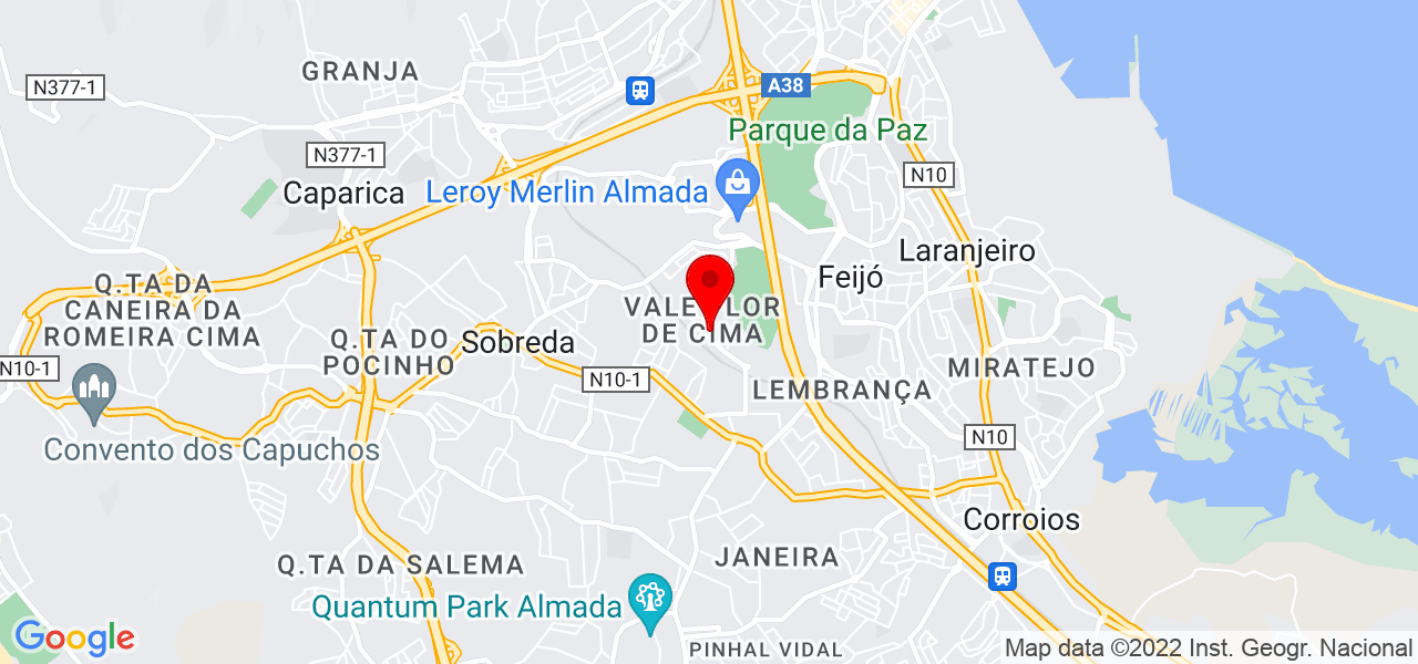 Maria Rosa Santos - Setúbal - Almada - Mapa