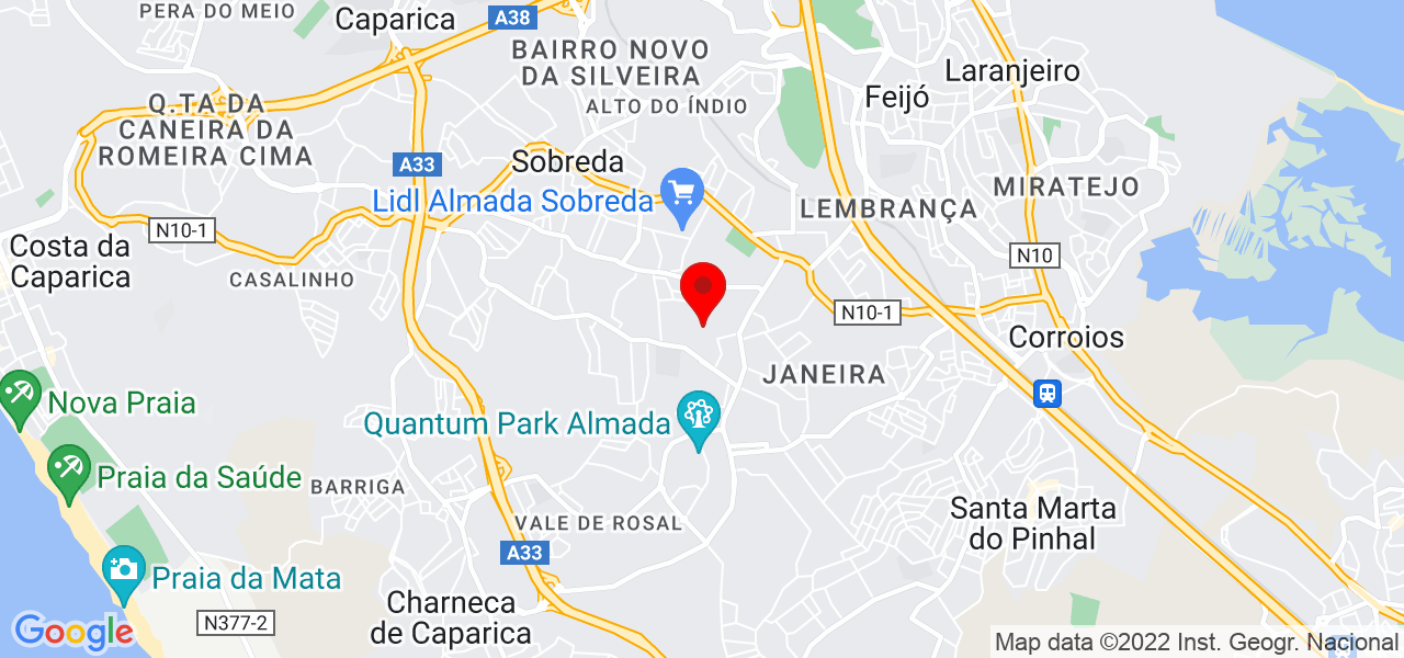 Patrícia Alexandra - Setúbal - Almada - Mapa