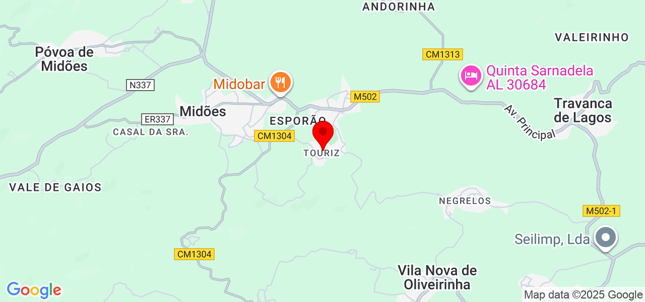 C.F. Clean & Care - Coimbra - Tábua - Mapa