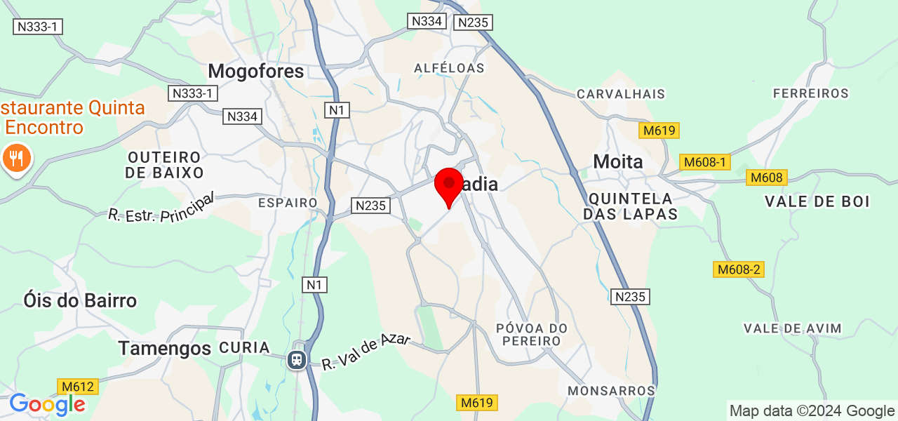 VBchemicals Serviços - Aveiro - Anadia - Mapa