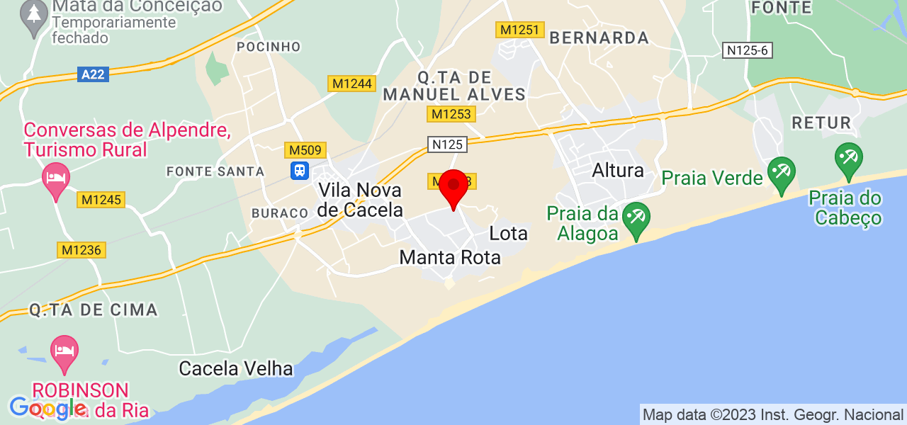 Monik - Faro - Vila Real de Santo António - Mapa