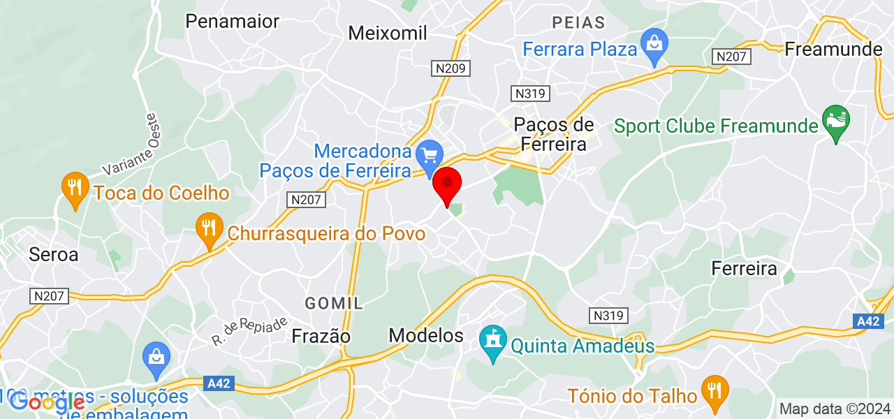 Larissa Bueno - Porto - Paços de Ferreira - Karte
