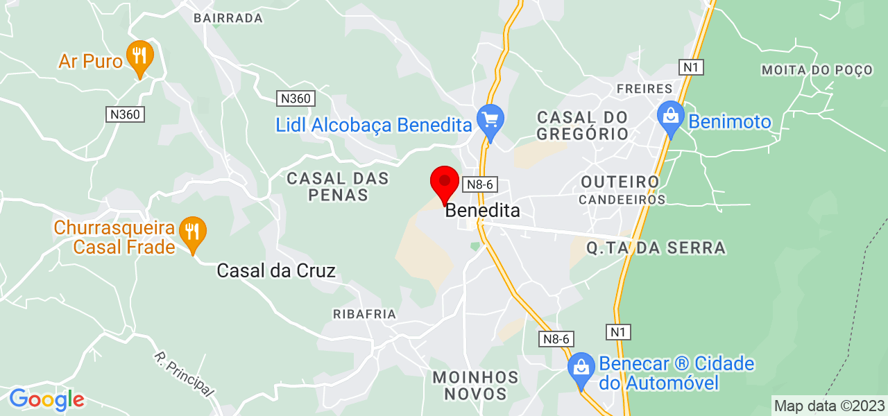 Ana Castelhano - Leiria - Alcobaça - Mapa