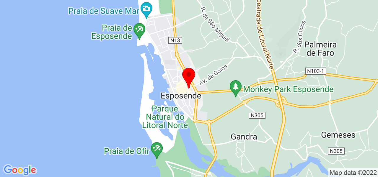 Patr&iacute;cia Paix&atilde;o - Braga - Esposende - Mapa