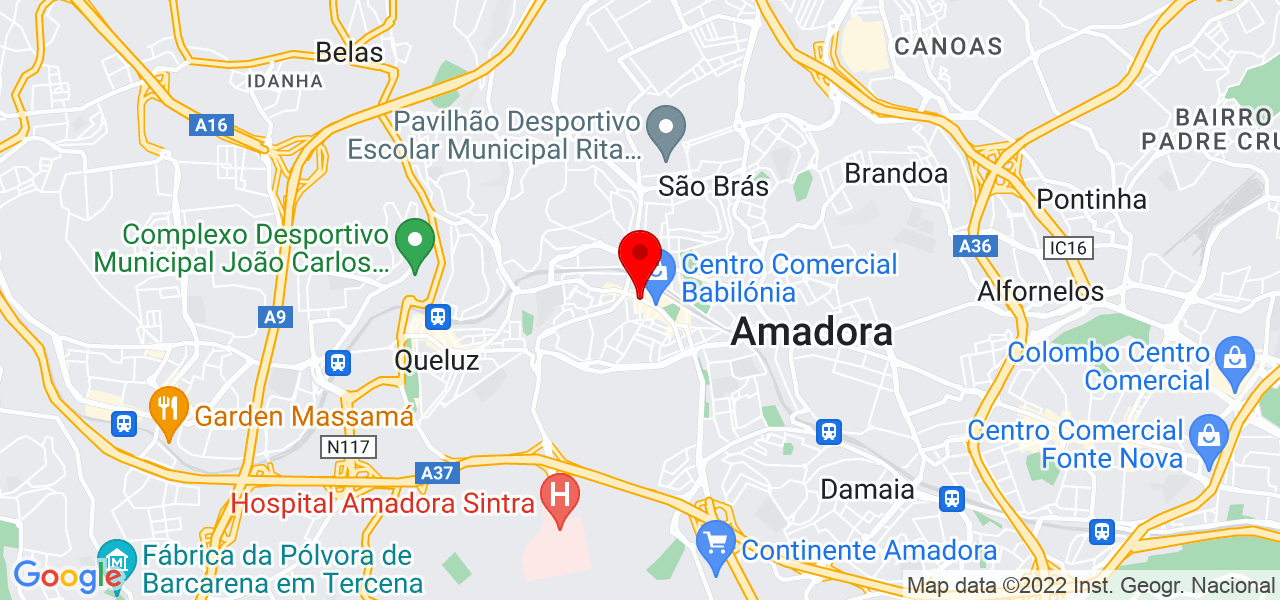Sydna Almeida - Lisboa - Amadora - Mapa