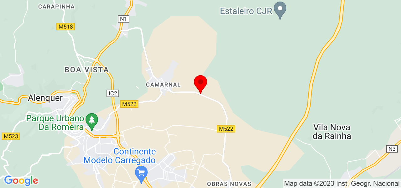 Cl&aacute;udia - Lisboa - Alenquer - Mapa