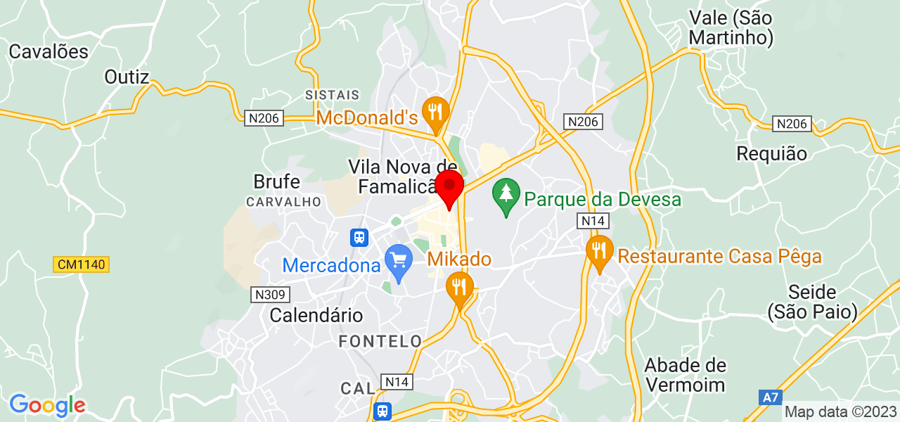 Ariana Silva - Braga - Vila Nova de Famalicão - Mapa