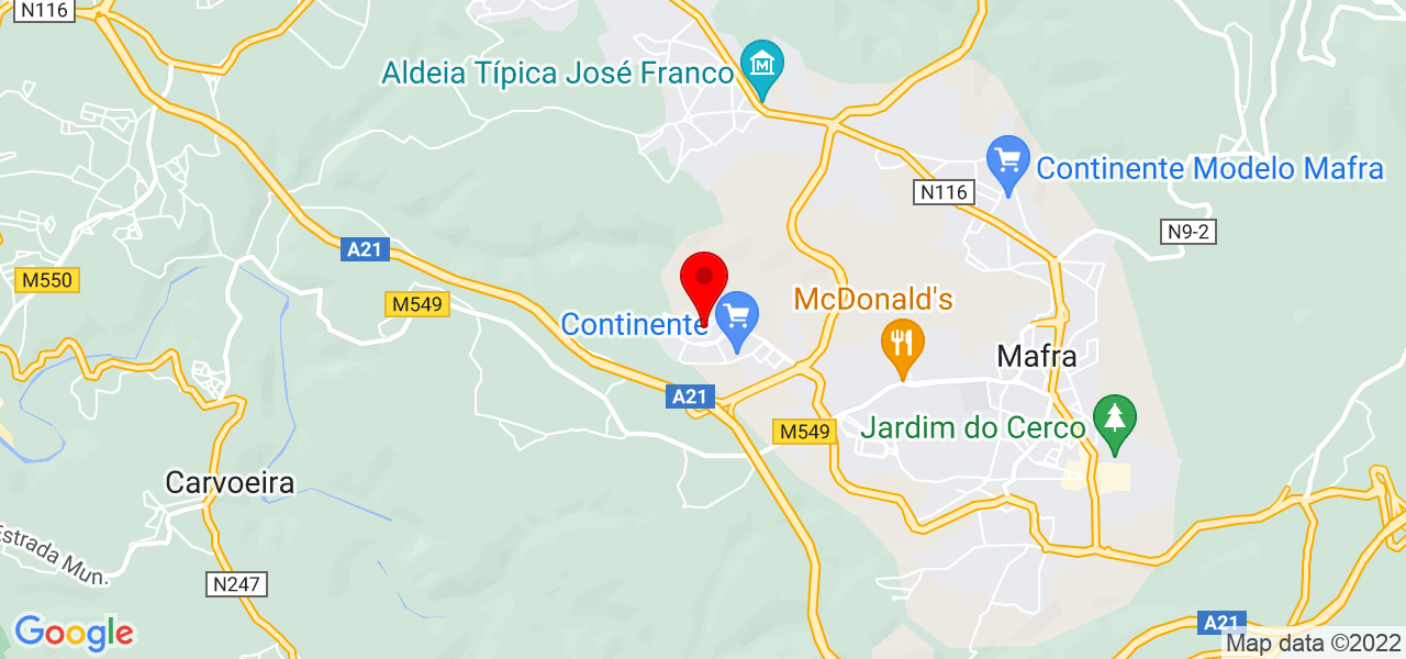 Guilherme Franco - Lisboa - Mafra - Mapa