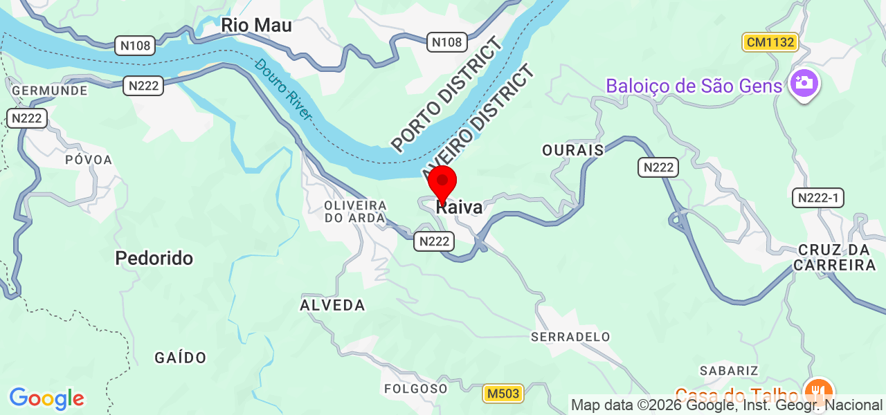 Francisco Oliveira - Aveiro - Castelo de Paiva - Karte
