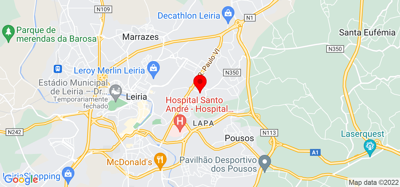 Giane Cristina da Silva - Leiria - Leiria - Mapa