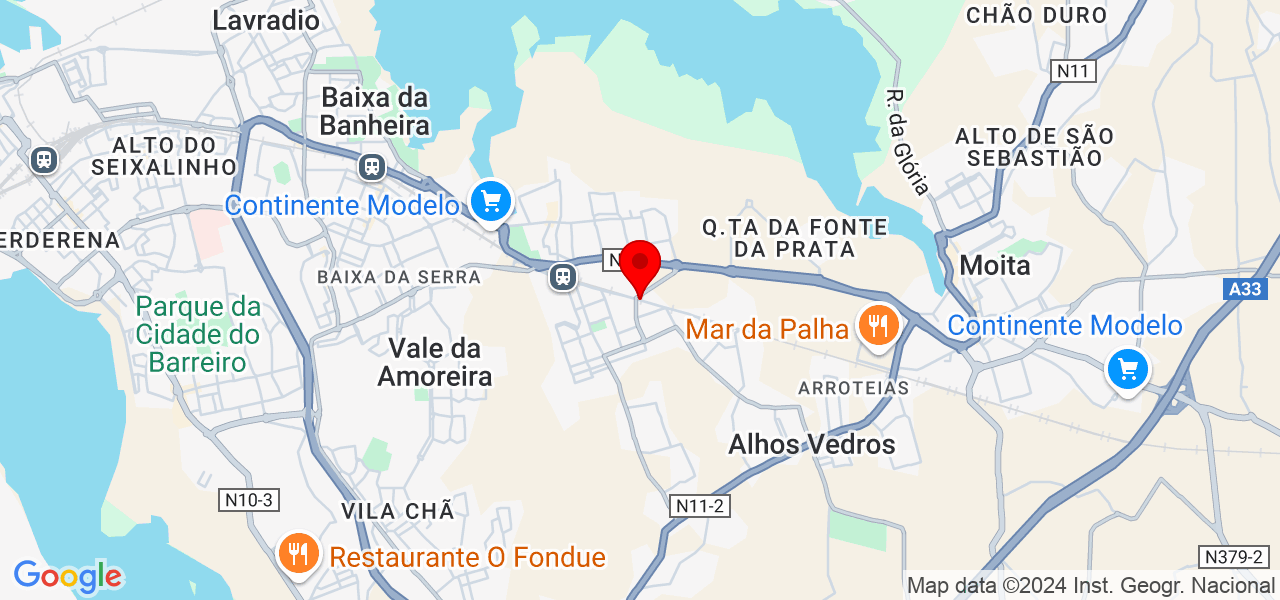 Alcione - Setúbal - Moita - Mapa