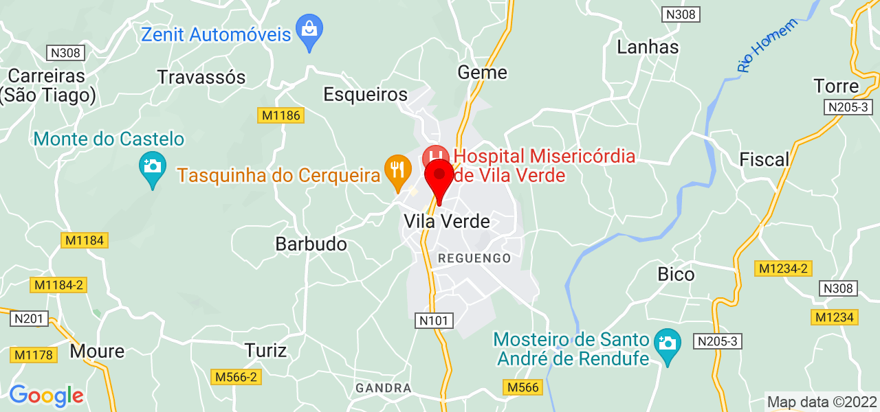 Haniel Tenda - Braga - Vila Verde - Mapa