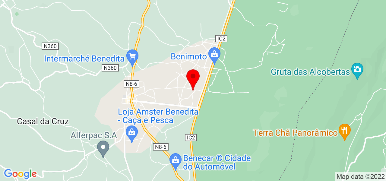 Catarina In&aacute;cio - Leiria - Alcobaça - Mapa