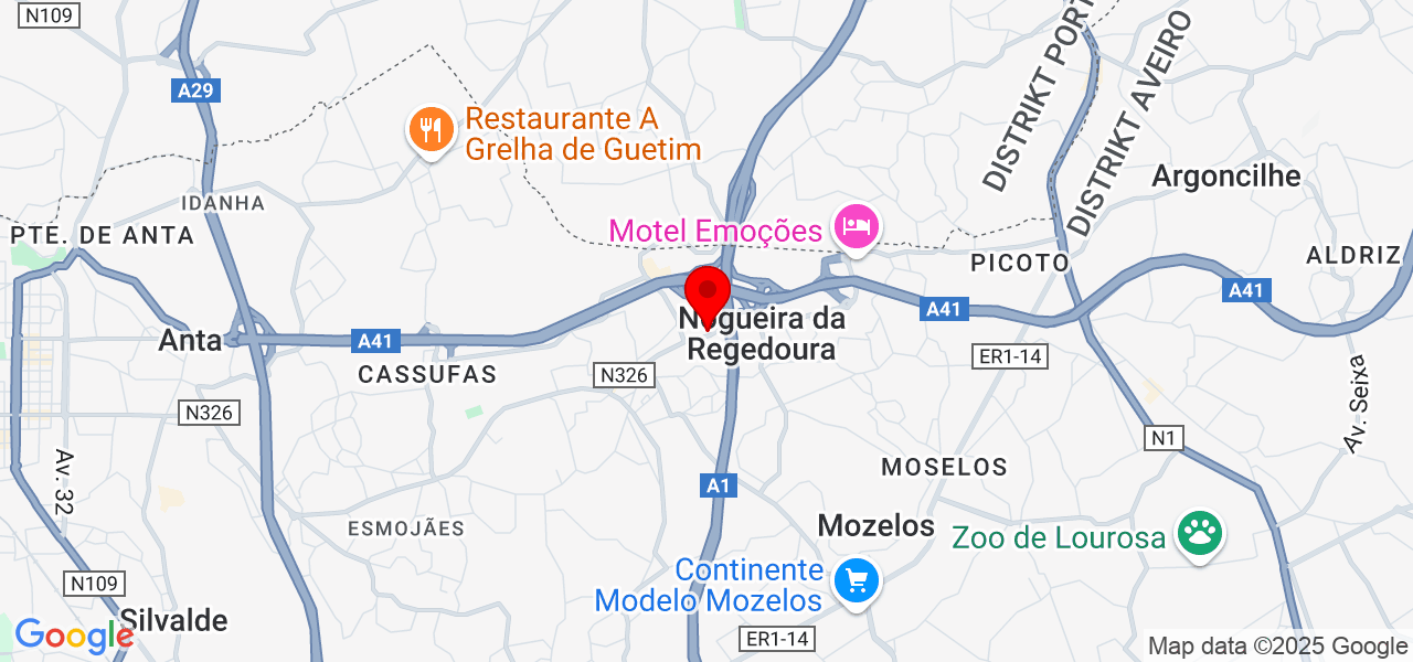 Arranjos de costura Magy - Aveiro - Santa Maria da Feira - Mapa