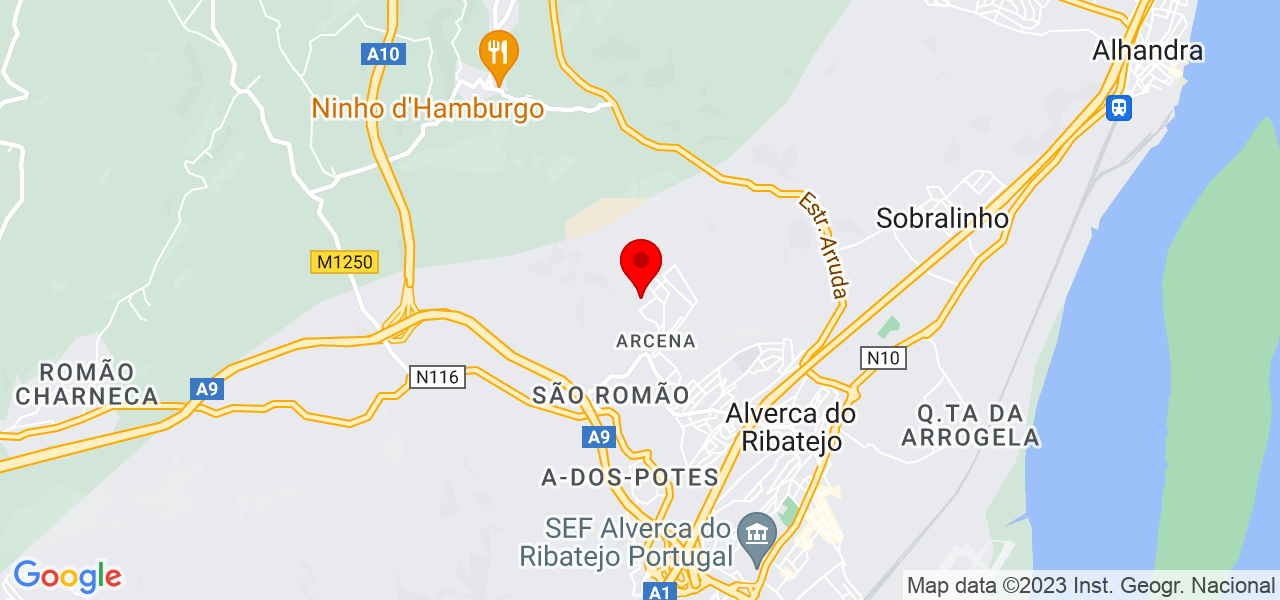 Limpezas e servi&ccedil;os dom&eacute;sticos - Lisboa - Vila Franca de Xira - Mapa
